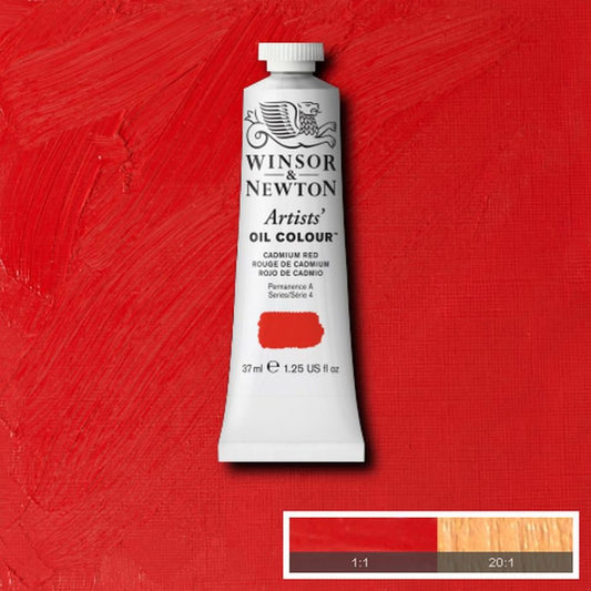 Winsor and Newton Artists Oil Colour 37ml S4 Cadmium Red