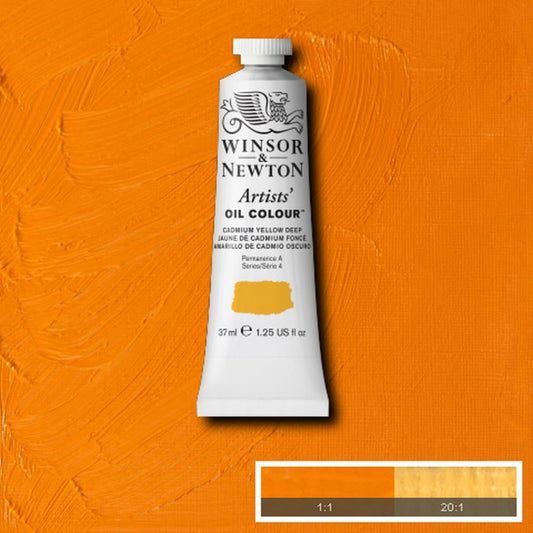 Winsor and Newton Artists Oil Colour 37ml S4 Cadmium Yellow Deep