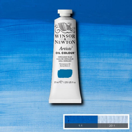 Winsor and Newton Artists Oil Colour 37ml S4 CERULEAN BLUE