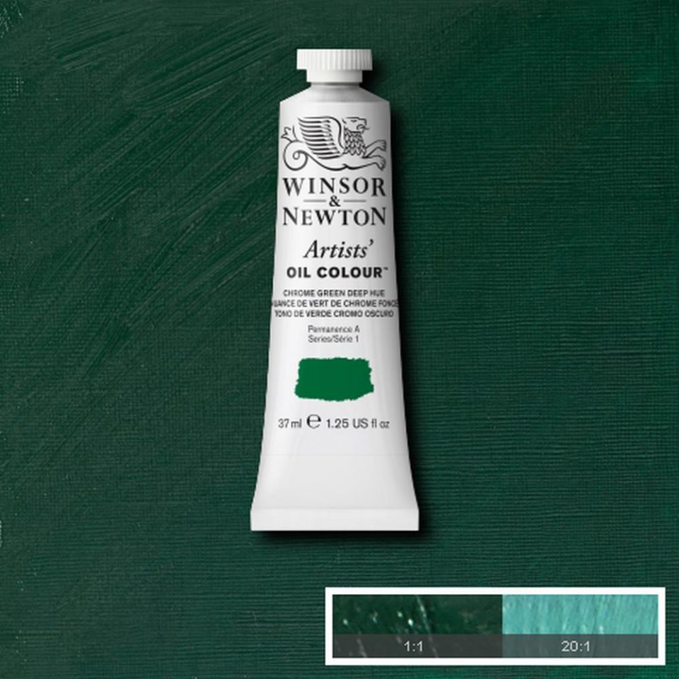 Winsor and Newton Artists Oil Colour 37ml S1 Chrome Green Deep Hue