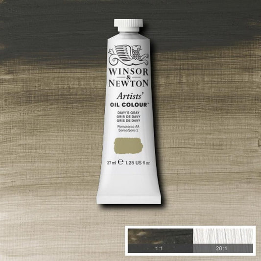 Winsor and Newton Artists Oil Colour 37ml S2 Davys Gray