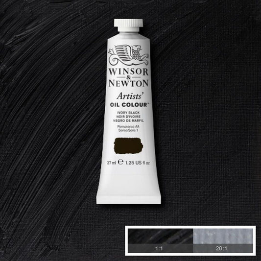 Winsor and Newton Artists Oil Colour 37ml S1 Ivory Black