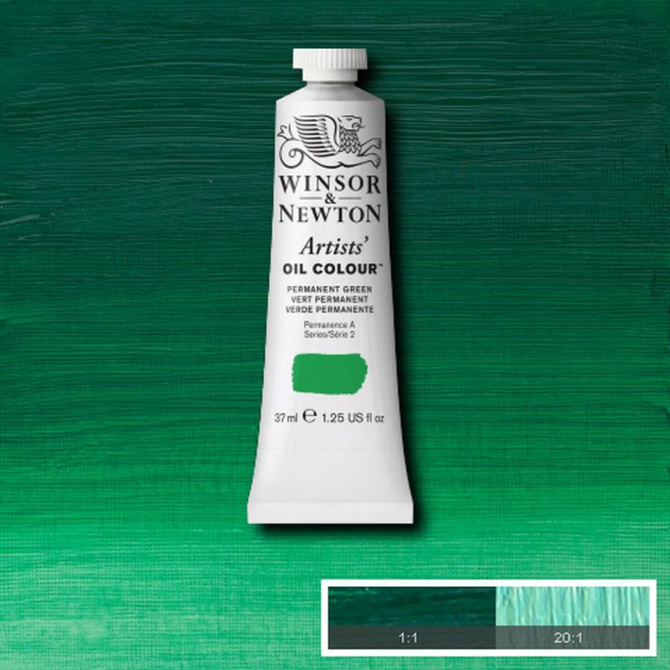 Winsor and Newton Artists Oil Colour 37ml S2 Permanent Green
