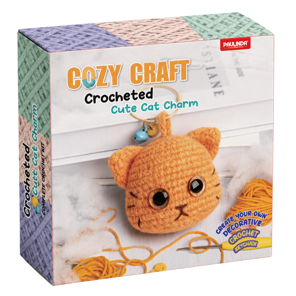Cozy Craft Crochet Kit - Cute Cat Charm image 1