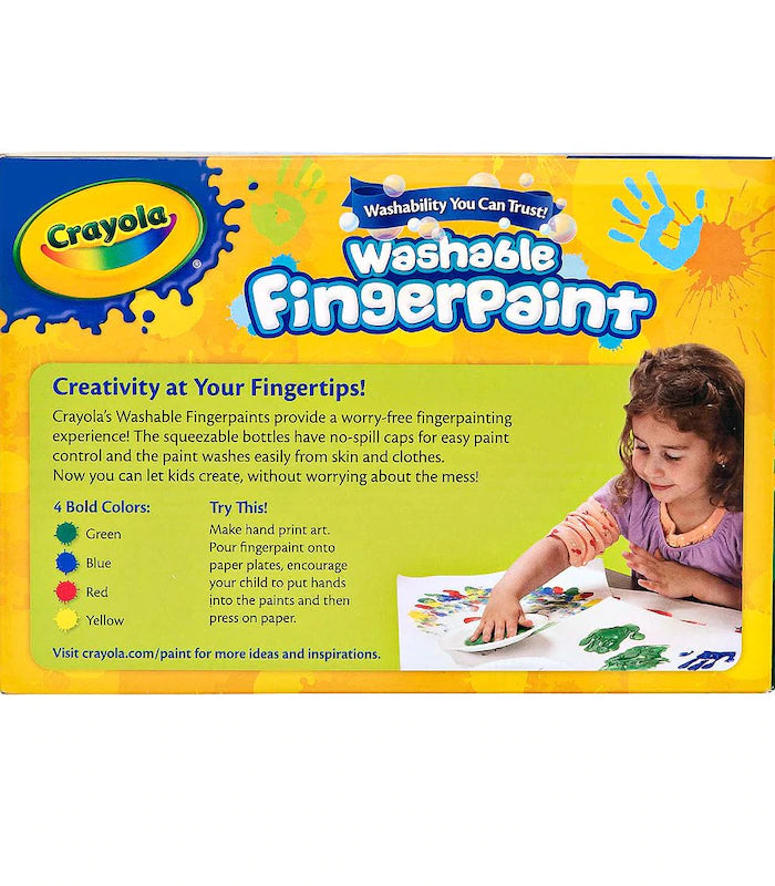 Crayola Washable Finger Paint 4 x 147ml