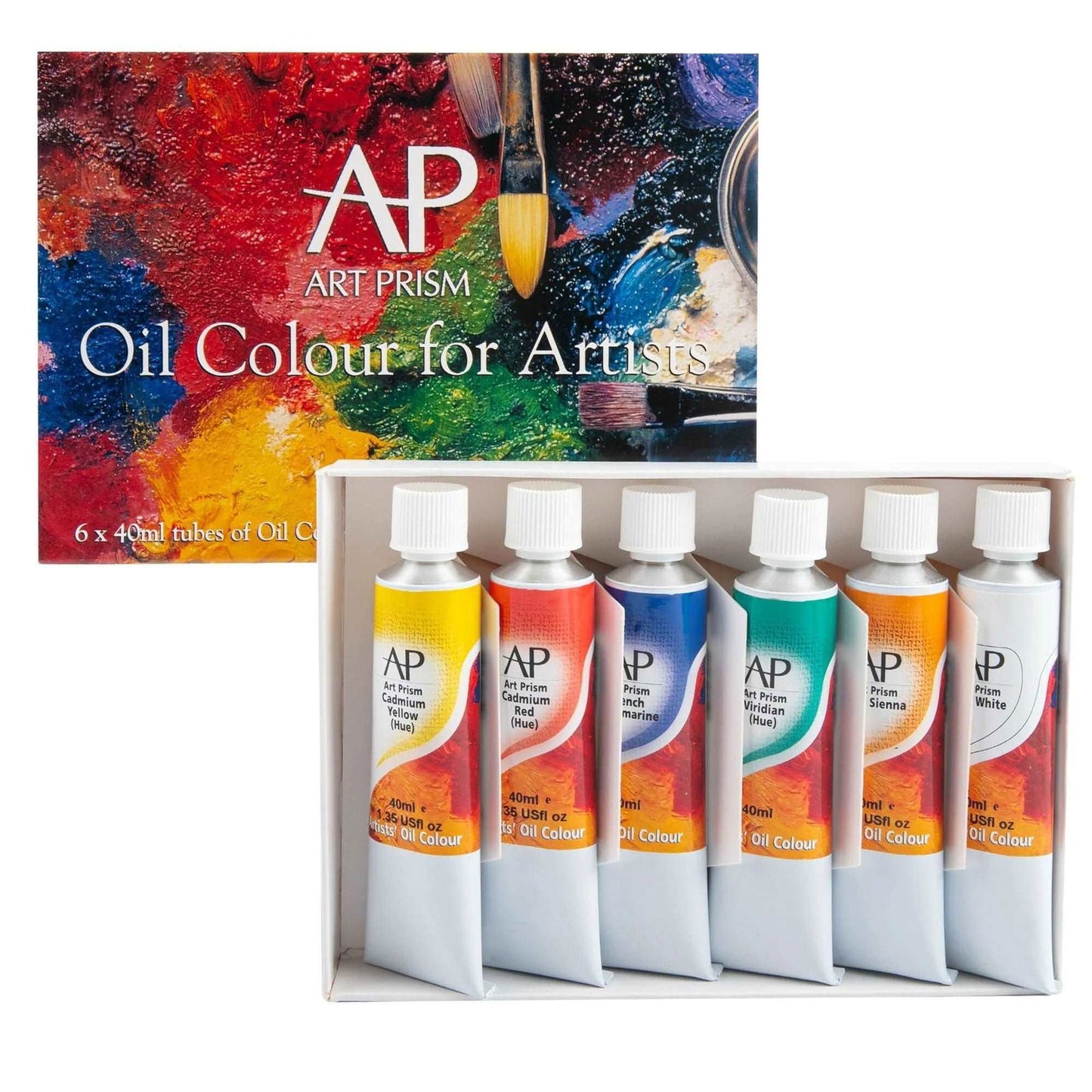 ART PRISM Oil Paint Set of 6 x 40ml ASSORTED Default Title