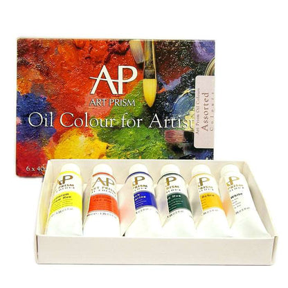 ART PRISM Oil Paint Set of 6 x 40ml ASSORTED
