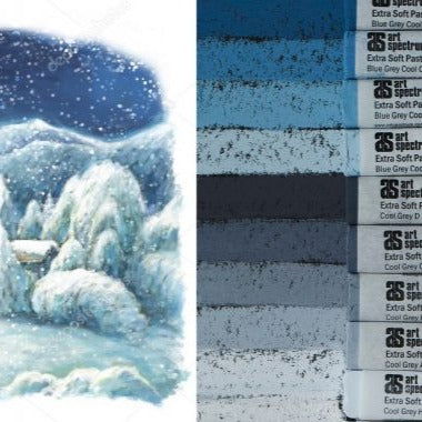 AS Extra Soft Square Pastels Box of 10 - Cool Greys Default Title