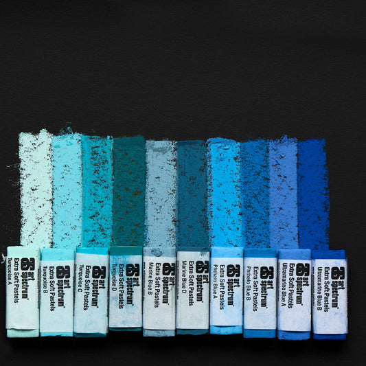 AS Extra Soft Square Pastels Box of 10 - Turquoise and Blues Default Title