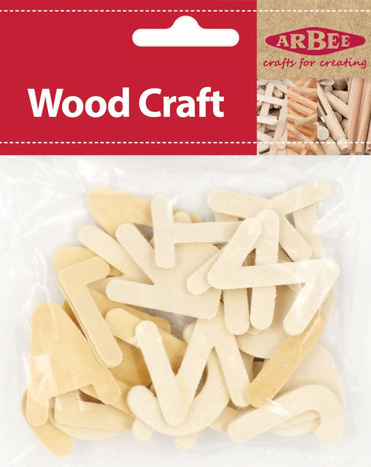 Arbee Wood Letters 40mm Natural Pkt 26 Default Title