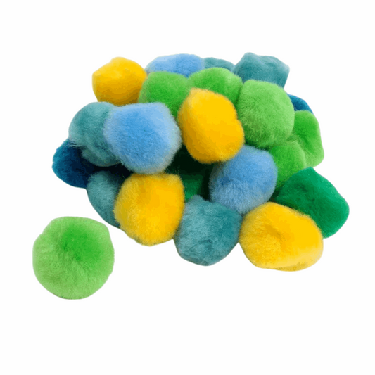 Arbee Pom Poms 25mm Summer Mix Pkt 30 Default Title