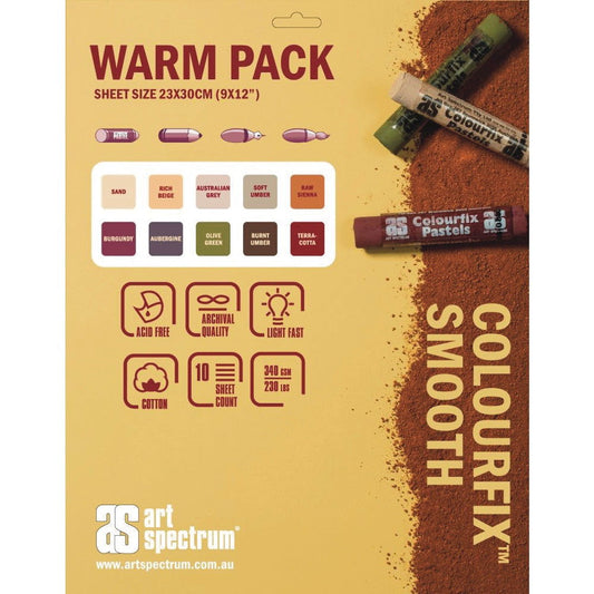Art Spectrum Colourfix Smooth 340g 23x30cm WARM pack of 10 Default Title