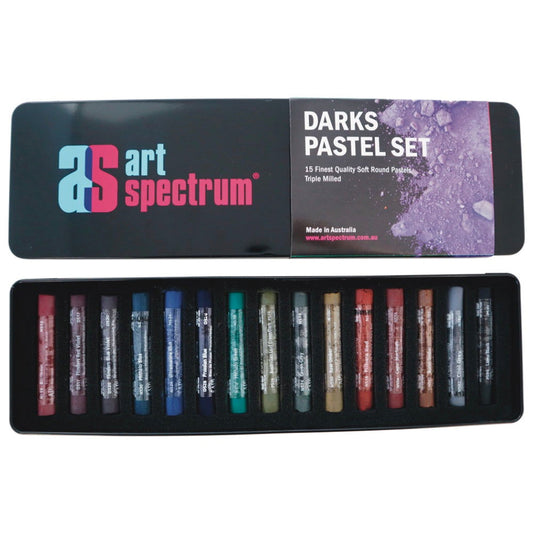 Art Spectrum Soft Round PASTEL Box of 15 - Dark Colours Default Title