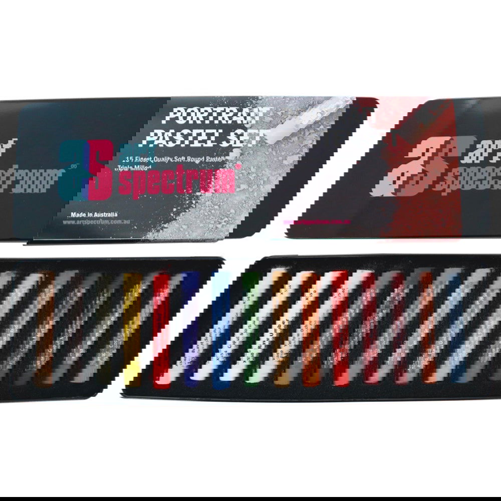 Art Spectrum Soft Round PASTEL Box of 15 - Portrait Colours image 1