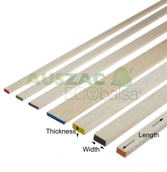 Auszac Balsa RECTANGLE 915mm Length