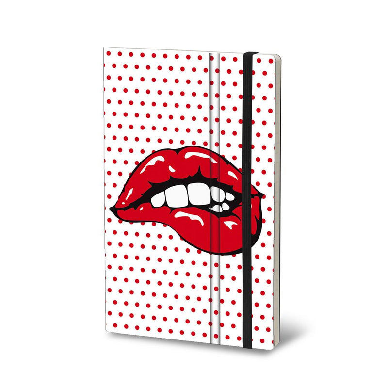 Lined Notebook 13x21cm 192 pages - Lips