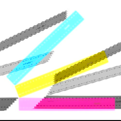 Bantex Plastic Ruler 30cm - Assorted Fluoro Default Title