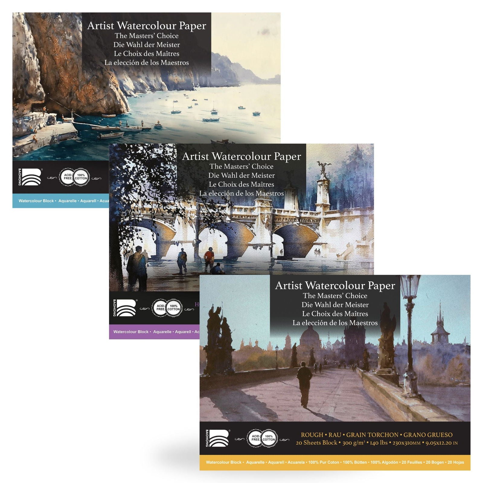 Baohong Watercolour Block 230x310mm