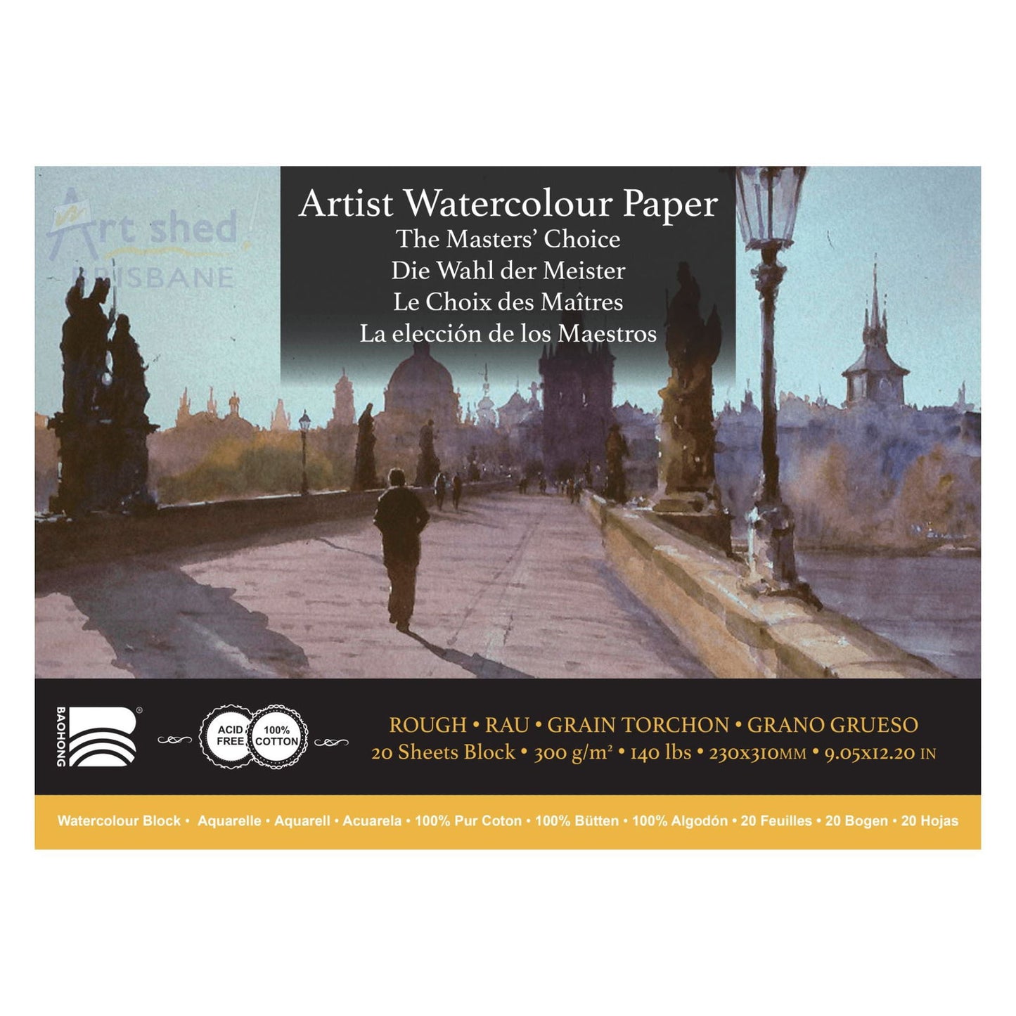 Baohong Watercolour Block 230x310mm Rough