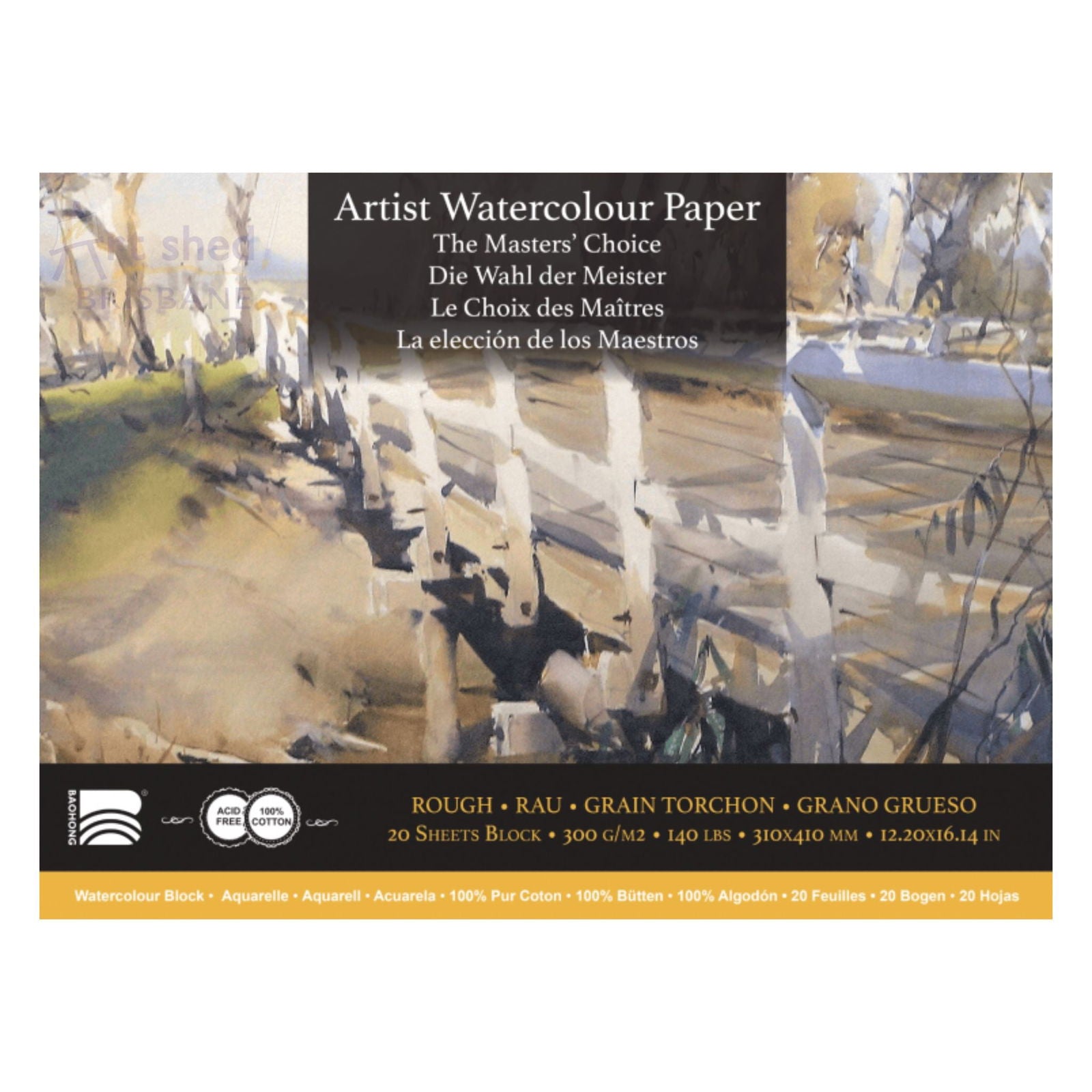 Baohong Watercolour Block 310x410mm Rough