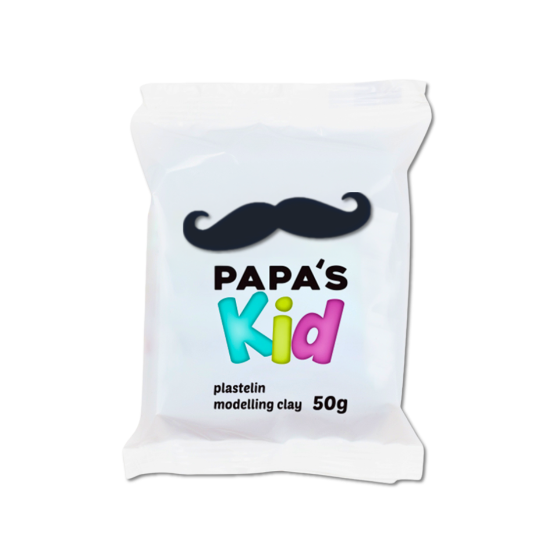 Papas Kid Plasticine Modelling Clay 50gm BLACK