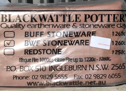Blackwattle BWF Stoneware Clay 10kg