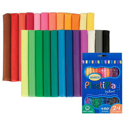 Zart Plastiplay Assorted Pack of 24 480gms