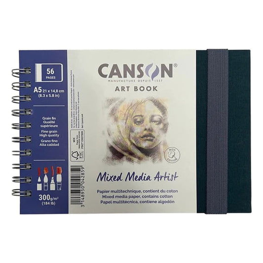 Canson Prof Book 300 Pro Mixed Media Landscape 32sht A5 Default Title