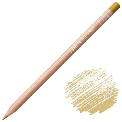 Caran DAche Luminance 6901 Coloured Pencil Green Ochre 025