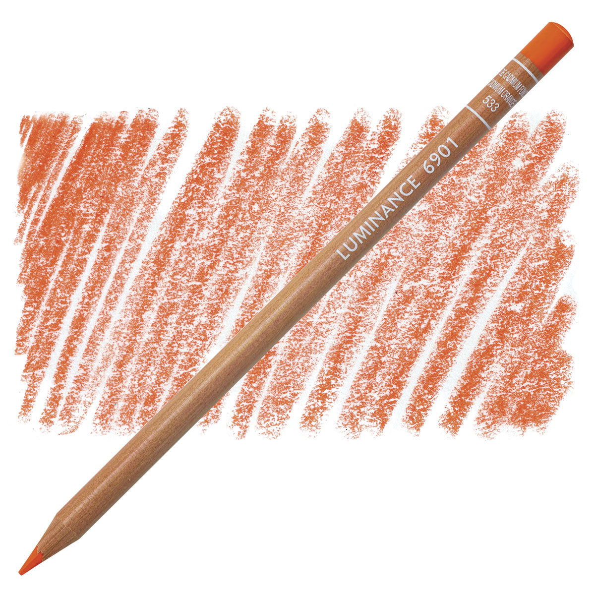 Caran DAche Luminance 6901 Coloured Pencil Dark Cadmium Orange 533