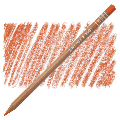 Caran DAche Luminance 6901 Coloured Pencil Dark Cadmium Orange 533