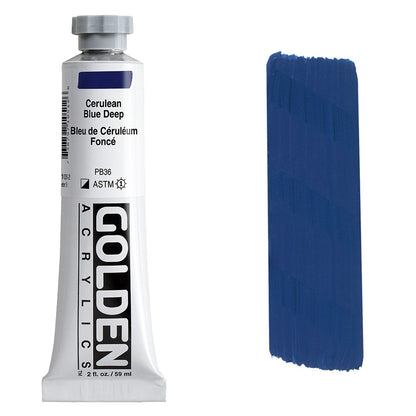 GOLDEN Heavy Body Acrylic 59ml S9 Cerulean Blue Deep