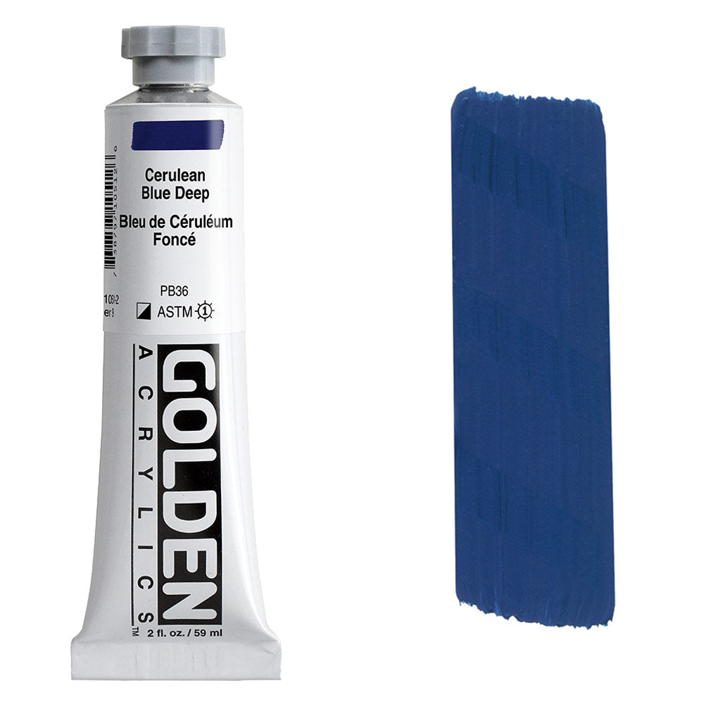 GOLDEN Heavy Body Acrylic 59ml S9 Cerulean Blue Deep