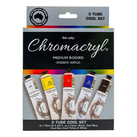 Chromacryl Student Acrylic COOL Set 75ml x 5 Default Title
