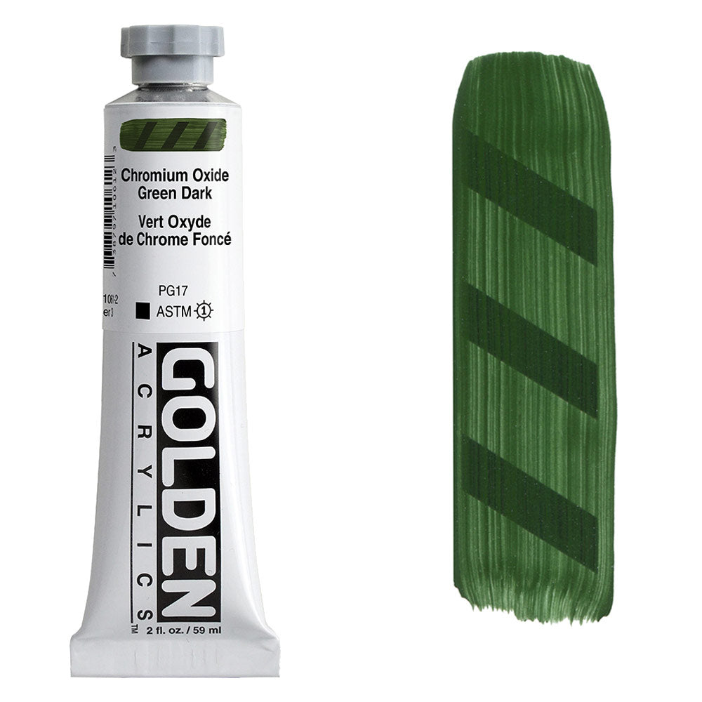 GOLDEN Heavy Body Acrylic 59ml S3 Chromium Ox Green Dark