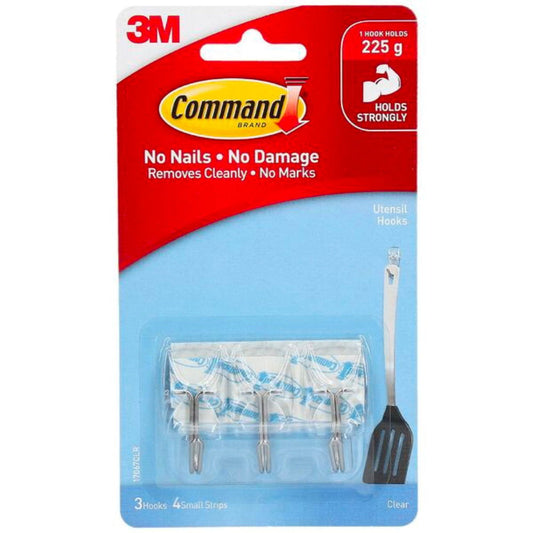 Command 3M 17067CLR Adhesive Hook Clear Default Title