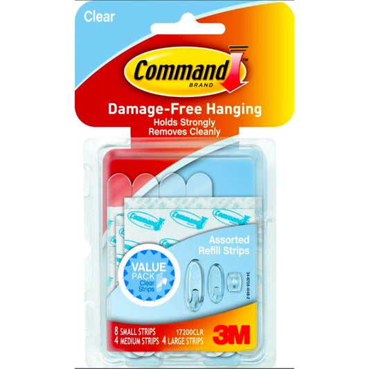 Command 3M 17200CL-ANZ Adhesive Strips Assorted Default Title