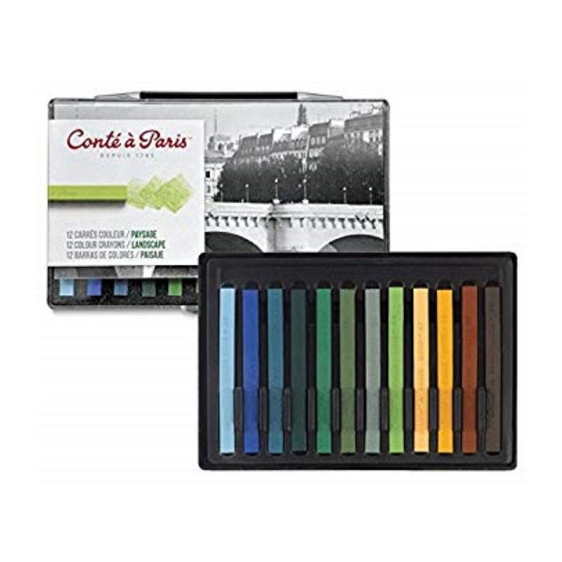 Conte Crayon Set - 12 Assorted Landscape Colour Default Title