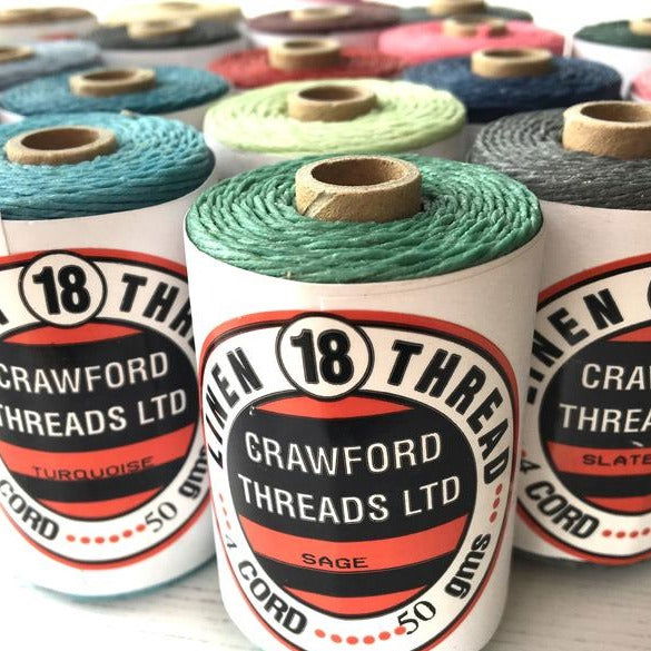 Crawford Waxed Linen Thread 4-ply 80-90metres
