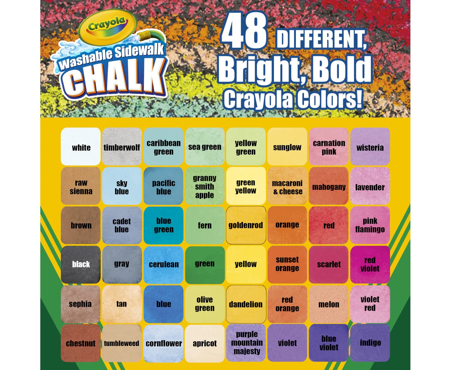 Crayola Washable Sidewalk Chalk 48 piece Chalk for Kids – Art