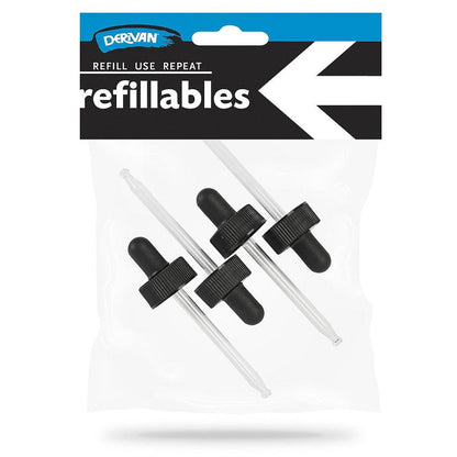 DERIVAN REFILLABLES 4 x Glass Dropper image 1