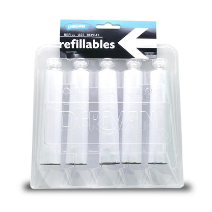DERIVAN REFILLABLES 5 x 40ml Aluminium Paint Tube image 1