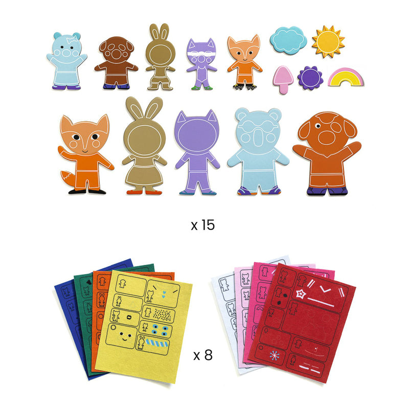 Djeco Do-It-Yourself - Funky Family Magnets
