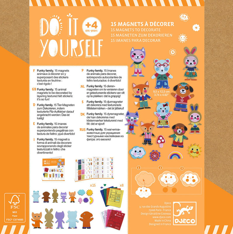 Djeco Do-It-Yourself - Funky Family Magnets