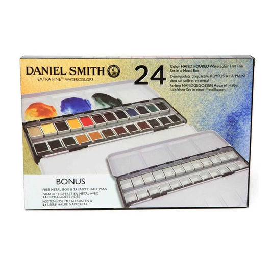 Daniel Smith Watercolour 24 pans in metal box - Assorted Colours Default Title