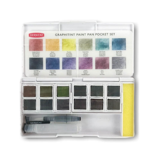 Derwent Graphitint Paint Pan Travel Set of 12 Default Title