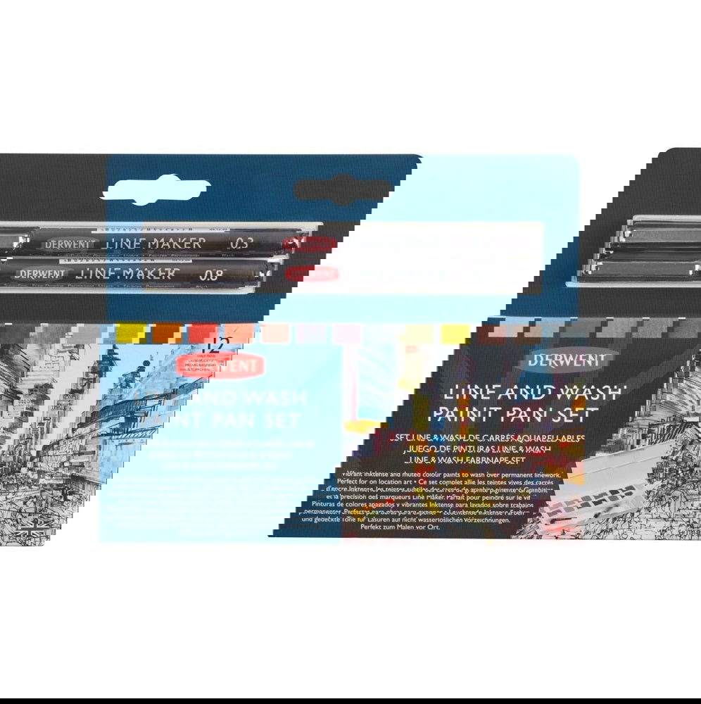 Derwent Paint Pan Set - Line and Wash x 12 Default Title