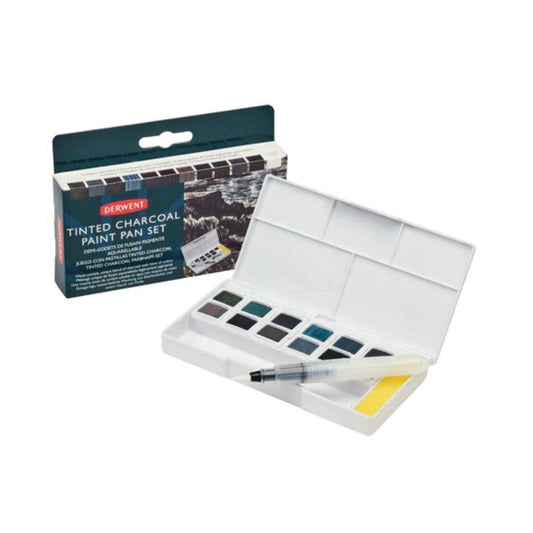 Derwent Tinted Charcoal 12 Paint Pan Set Default Title