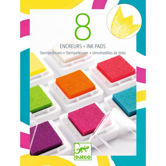 Djeco 8 Pop Ink Pads + Cleaner image 1