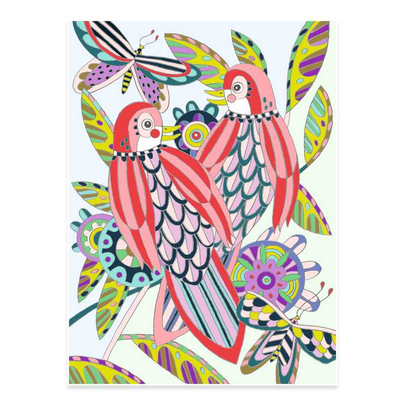 Djeco Colouring Gallery - Birds